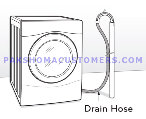 وضعیت صحیح شلنگ تخلیه ماشین لباسشویی پاکشوما